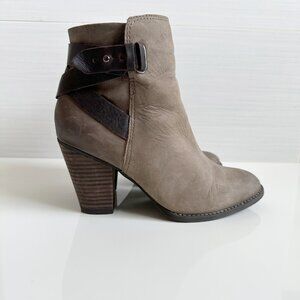 Aldo Brown Leather Ankle Boots Womens Size 8 Wrap Detail